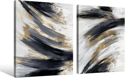 Vista 12 de Arte Gracioso de Baño en Lona para Pared en Blanco y Negro Juego de Inodoro y Tina Cartel Impreso en 3 Piezas Pintura de Citas de Baño Estilo Retro
