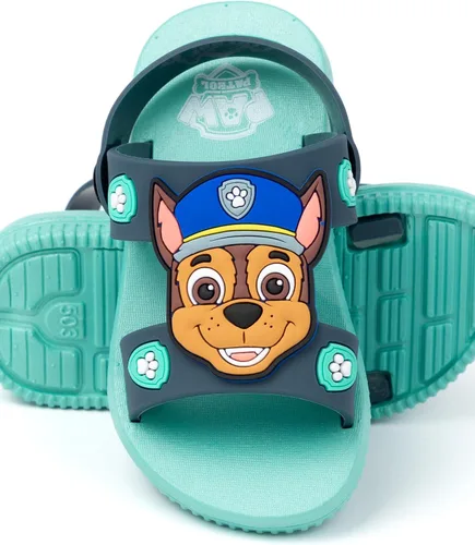 Vista 4 de Paw Patrol Sandalias para niños Deslizadores azules para niños con correa de apoyo Chase The Police Dog Zapatos de verano Calzado sin cordones