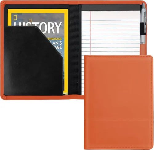 Vista 7 de Carpeta/Portafolio con Bloc, Mini Carpeta Portafolio con Bloc 5 x 8 Bloc de Escritura Tamaño Legal, Organizador de Documentos A5 para Hombres