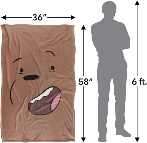 Vista 5 de We Bare Bears Grizz - Manta de tacto sedoso, súper suave, 36 x 58 pulgadas