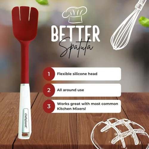 Vista 3 de Chef's Planet Better Spatula, rojo