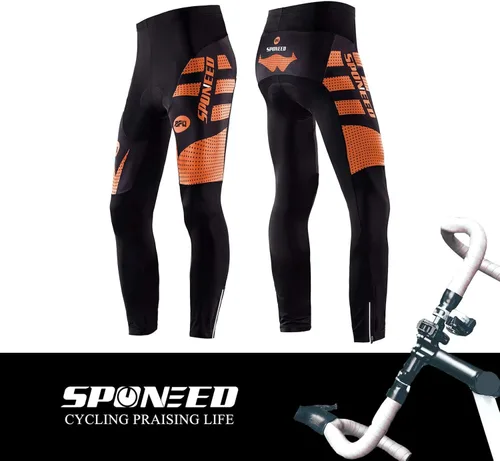 Vista 6 de sponeed - Mallas de ciclismo para hombre, acolchadas, 4D, para ciclismo de carretera