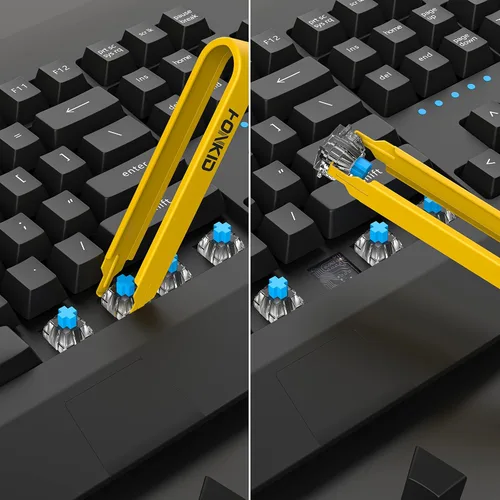 Vista 5 de HONKID Extractor de interruptores, removedor de llaves de acero inoxidable para interruptores de teclado mecánicos de repuesto