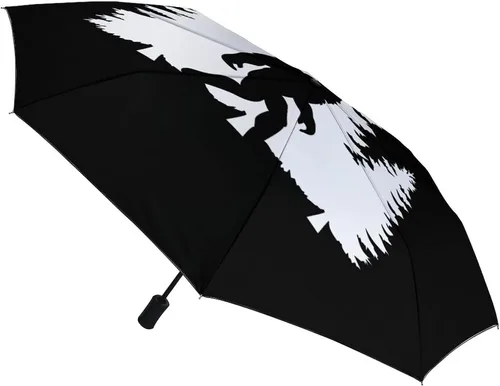 Vista 3 de Bigfoot - Paraguas impermeable con 3 pliegues, cierre automático, resistente al viento, con 3 pliegues, ligero, anti-rayos UV, para hombres