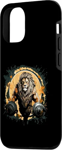 Vista 2 de Funda de motivación para iPhone 14 Lion Bodybuilding Beast Fitness Gym