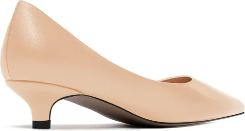 Vista 5 de WAYDERNS Zapatos de tacón bajo mate para mujer, con puntera puntiaguda, 1.5 pulgadas