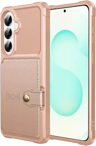 Vista 31 de Funda para Samsung Galaxy S21 Ultra con tarjetero, compatible con soporte magnético para automóvil, resistente a los golpes, resistente, suave, TPU
