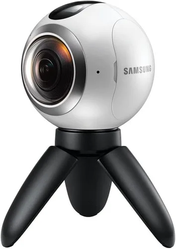 Vista 6 de Cámara alta resolución Samsung Gear 360 ° Real VR alta resolución (reparada certificada)., Versión estadounidense, Blanco