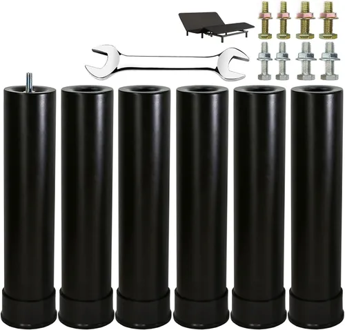 Vista 19 de Base de cama ajustable de metal de 2 a 3.5 pulgadas, reemplazo de patas de patas de alta resistencia, altura extra, compatible con el 93%