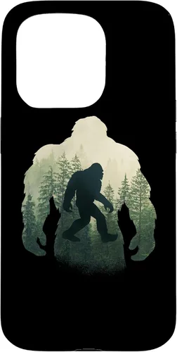 Vista 14 de Sasquatch Yeti Figure Nature Double Exposure Bigfoot Case for iPhone 17