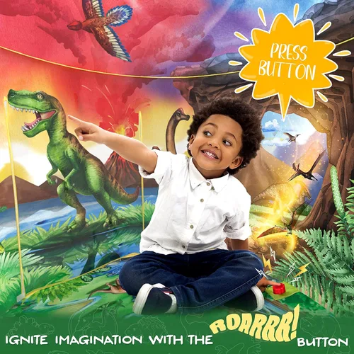 Vista 2 de W&O - Tienda de campaña infantil con botón, diseño extraordinario, desplegable, para niños, juguete para niños y niñas, para exteriores e interiores
