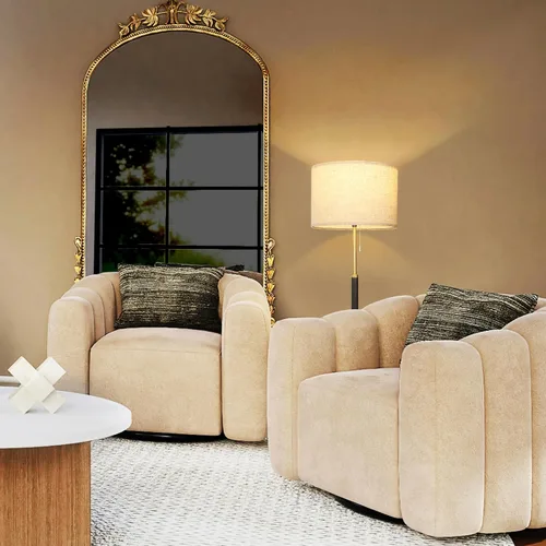 Vista 6 de Lámpara de mesa con cadena de tracción de 26.4 pulgadas, moderna lámpara de noche de mediados de siglo para mesas auxiliares de sala de estar, luz