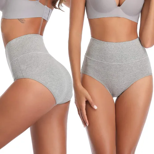 Vista 7 de ANNYISON - pantaletas para mujer de algodón suave, cintura alta, transpirables, unicolor