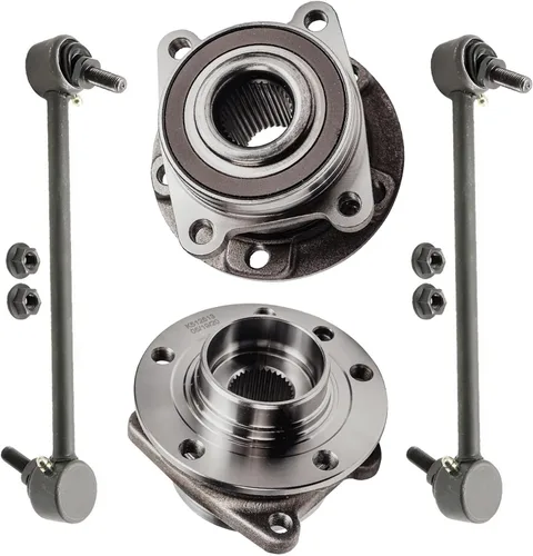 Vista 66 de Detroit Axle - Kit de suspensión delantera 4WD para Nissan Frontier Pathfinder Xterra, 2 cubos de rodamientos de ruedas, 2 brazos de control