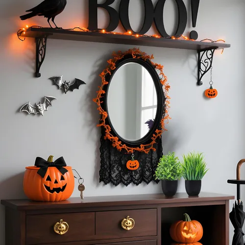 Vista 2 de Der Rose Plantas falsas, 4 paquetes de plantas artificiales, pequeñas plantas falsas, accesorios de baño negros para Halloween, baño, hogar, cocina