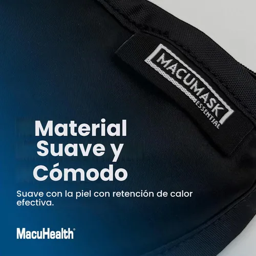 Vista 7 de MacuHealth MacuMask Essential - Compresa de calor húmedo para ojos secos, blefaritis, MGD y fatiga visual digital, correa ajustable, tecnología