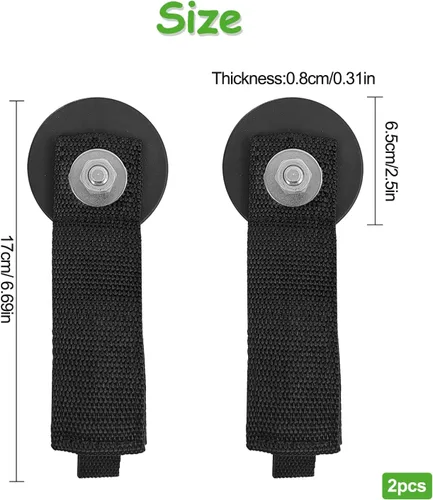 Vista 2 de JEEJINYAN® 2 ganchos magnéticos resistentes, ganchos magnéticos para garaje, soporte magnético para herramientas, correa de cable de organización