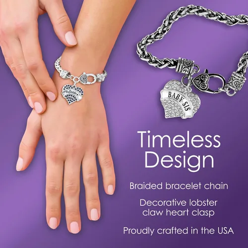 Vista 4 de Inspired Silver - Pulsera con dije de círculo de plata con joyas de circonita cúbica