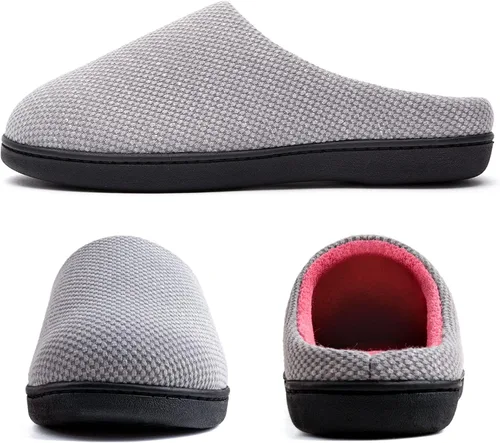 Vista 3 de RockDove Pantuflas de espuma viscoelástica de punto Birdseye para mujer