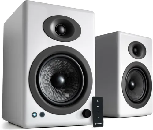 Vista 9 de Audioengine Altavoces inalámbricos A5+ para estantería - Altavoces Bambú