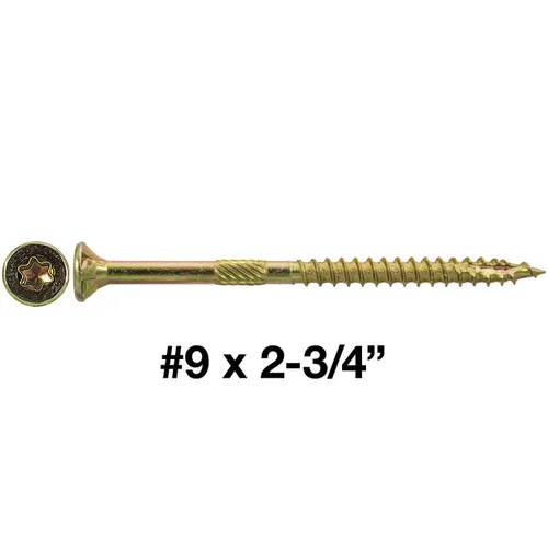 Vista 22 de 8 x 1 revestimiento exterior recubierto de bronce, tornillo de madera multiusos compatible con ACQ, cabeza plana Torx/Star Drive de 1 libra, 288