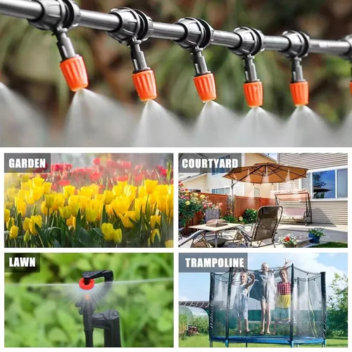 Vista 5 de Kit de sistema de riego por goteo para jardín: 299CPS Kits de riego por goteo automático Sistema de riego de plantas de invernadero con 5 tipos
