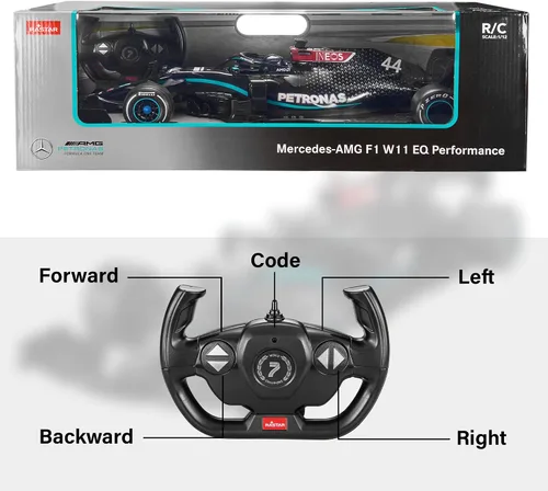 Vista 4 de RASTAR Coche RC escala 1/12 2.4Ghz Mercedes-AMG F1 W11 EQ rendimiento oficial de la serie RC Radio control remoto coche