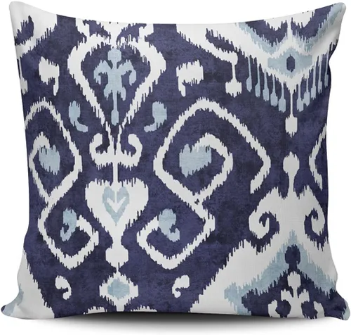 Vista 17 de Fundas de almohada decorativas Ikat con patrón de diamante en rojo y crema, cojín personalizable rectangular, tamaño 12 x 16 pulgadas, funda
