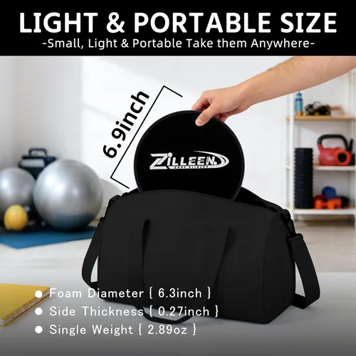 Vista 4 de Zilleen Deslizadores de Ejercicio para Entrenamiento Discos de Fitness para Pilates para Mujeres y Hombres, Paquete de 2