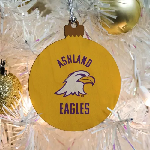 Vista 5 de GRAPHICS & MORE Ashland University Eagles Logo Madera Árbol de Navidad Adorno de vacaciones