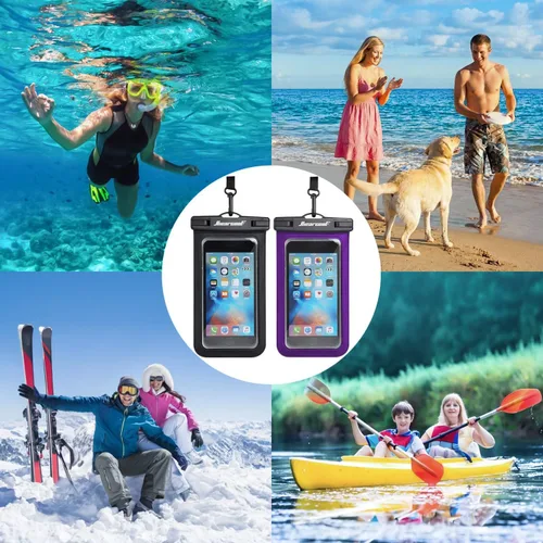 Vista 7 de Hiearcool - Funda impermeable IPX8, universal y compatible con celular iPhone 12, Pro 11, Pro Max, XS, Max, XR, X, 8, 7, Samsung Galaxy S10, S9