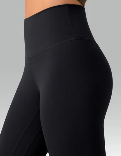 Vista 6 de Colorfulkoala Pantalones de yoga suaves de cintura alta para mujer, leggings de longitud completa Negro