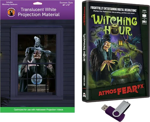 Vista 25 de Reaper Brothers® Kit de decoración digital de Halloween incluye 8 efectos de video AtmosFX® para Halloween Plus pantalla de proyección holográfica