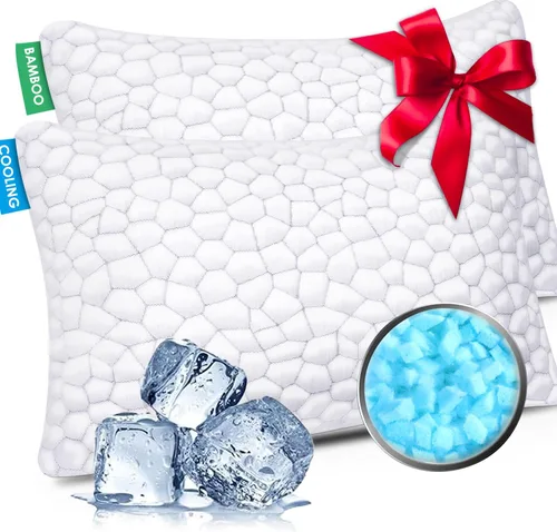 Vista 15 de SUPA MODERN Almohada refrescante de tamaño estándar, 1 paquete, almohadas de espuma viscoelástica trituradas CertiPUR-US, almohadas de cama frescas