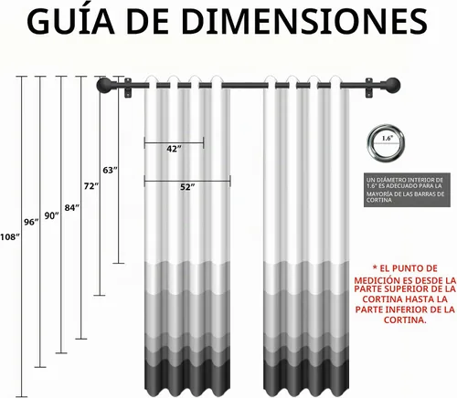 Vista 9 de Youleyar - 2 paneles de cortinas de gasa con estampado de lámina dorada, con ojales en la parte superior, para ventana, de 63 pulgadas de largo