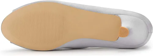 Vista 7 de ERIJUNOR Zapatos de tacón bajo para mujer, con diamantes de imitación, puntera abierta, para boda, fiesta de noche, zapatos de vestir