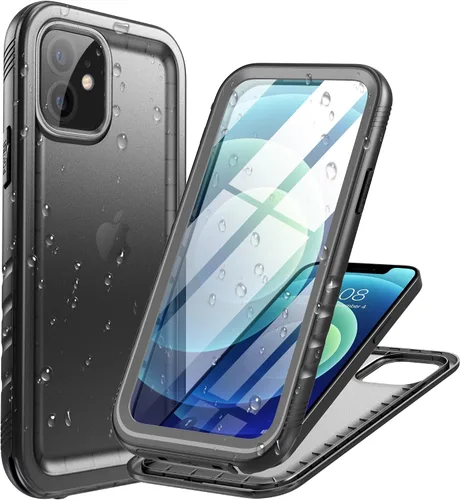 Vista 29 de Cozycase TOP - Funda impermeable militar IP68 para iPhone XR, resistente 360 a prueba de golpes, cuerpo completo, con protector de cámara