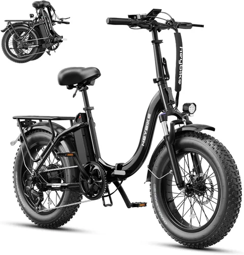 Vista 13 de Heybike Ranger 2.0 Foldable Electric Bike for Adults, 20"×4 Fat Tire Ebike with 1400W Peak Motor, 28 MPH Max Speed, 600Wh Removable Battery, Up to