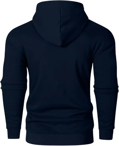 Vista 2 de JMIERR Sudadera de manga larga con capucha para hombre, casual, atlética, con cordón y bolsillo