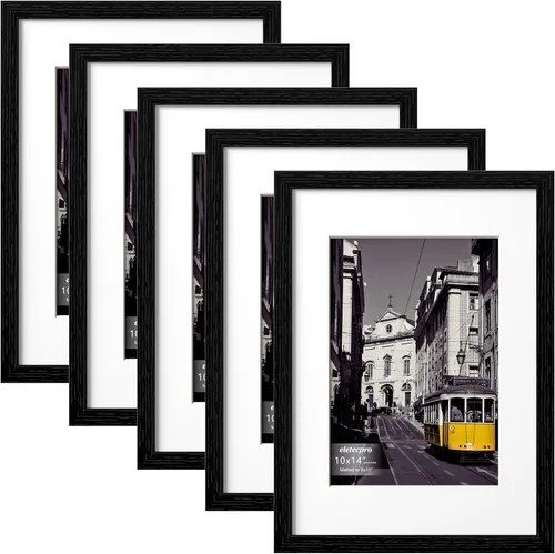 Vista 120 de eletecpro Juego de 5 marcos de fotos de 8 x 10 pulgadas, collage de fotos, decoración de pared, fotos de 5 x 7 con paspartú o de 8 x 10 pulgadas sin