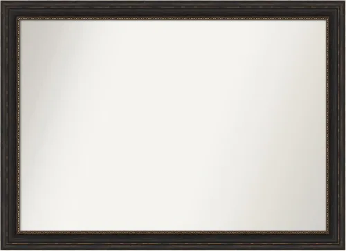 Vista 1109 de Amanti Art Espejo de pared personalizado no biselado (25 x 25 pulgadas), marco de bronce acentuado, varios tamaños personalizados, espejo de baño