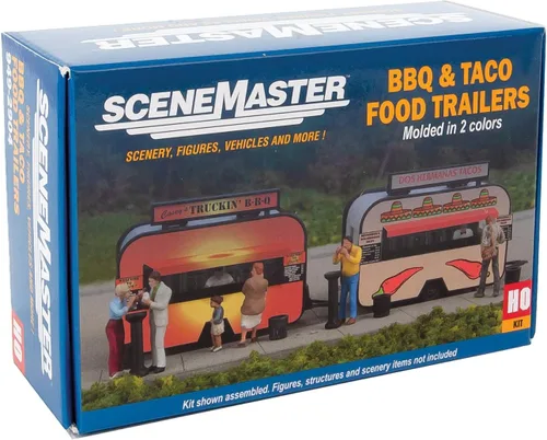 Vista 5 de Walthers SceneMaster Barbacoa y Taco Food Trailers 949-2904 HO Scale Model Railroad - Modelo de vehículo