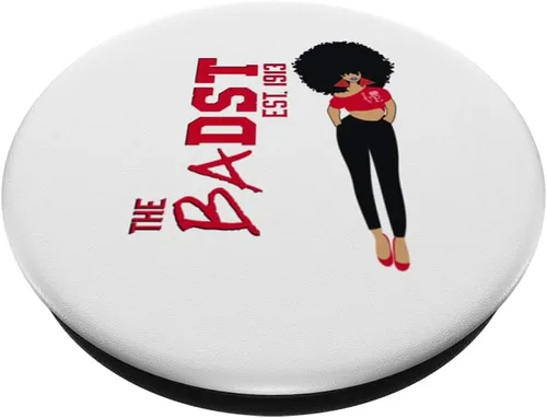 Vista 2 de Sassy Afro Lady Heels The Badst Love Elephant PopSockets Adhesive PopGrip