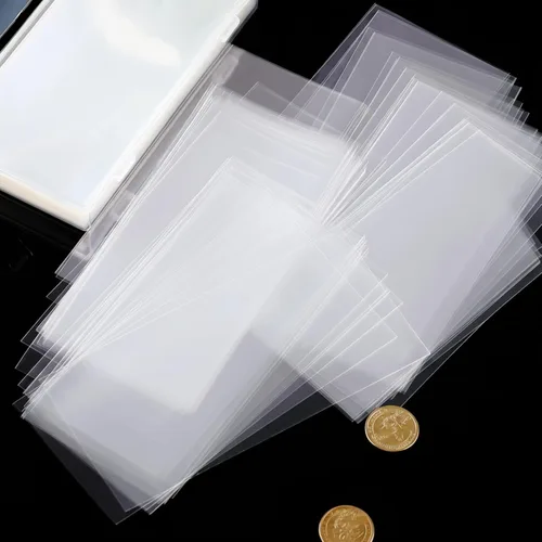 Vista 5 de Shappy 151 fundas transparentes para dinero con estuche de almacenamiento de plástico, soportes de dinero de papel, fundas para billetes de dólar