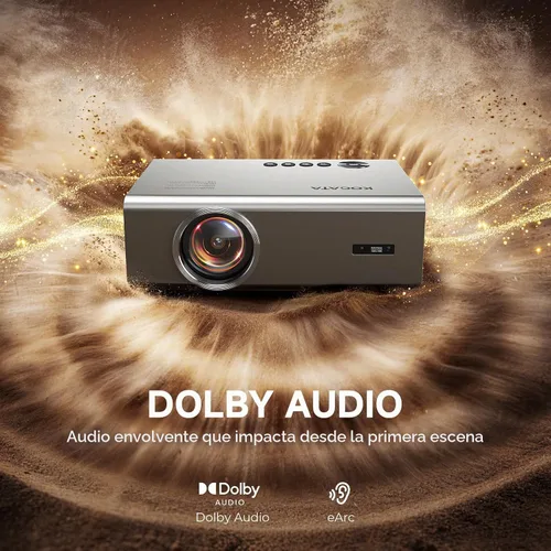 Vista 7 de Proyector 4K con WiFi y Bluetooth, VIDAA Proyector inteligente con más de 1200 aplicaciones/Live&Official AirPlay Kogata 2000 ANSI Auto Focus 6D