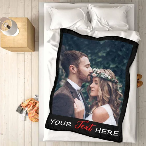 Vista 4 de YESCUSTOM Manta de fotos personalizada con tus fotos y textos, fabricada en Estados Unidos, regalo para esposas amigas para vacaciones, cumpleaños