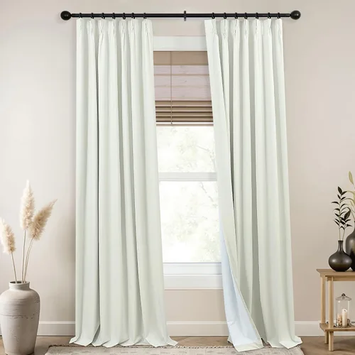 Vista 45 de Mrs.Naturall Cortinas de cocina beige de 42 x 45 pulgadas de largo para cortinas opacas pequeñas