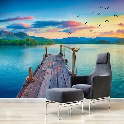 Vista 14 de Mural de pared grande geométrico dorado, salpicado de tinta negro y dorado salpicado con tinta, mural de vinilo autoadhesivo, decoración moderna