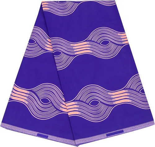 Vista 17 de Tela de algodón africana de impresión de cera Ankara de 6 yardas usada para ropa de fiesta artesanía DIY costura textiles 24FS1605