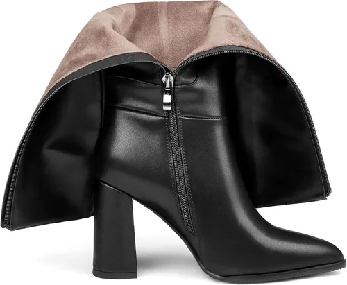 Vista 5 de Dance&Style Women's Leather Boots Block Heels Shoes Fall Boots Knee High